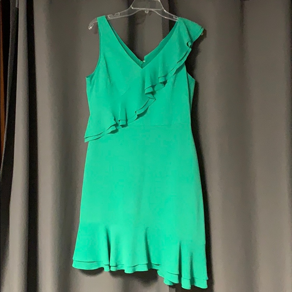 Maggy London Ruffle Front Dress